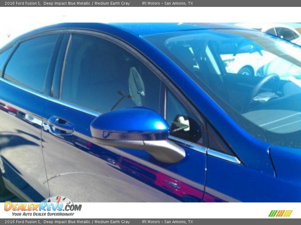2016 Ford Fusion S Deep Impact Blue Metallic / Medium Earth Gray Photo #5