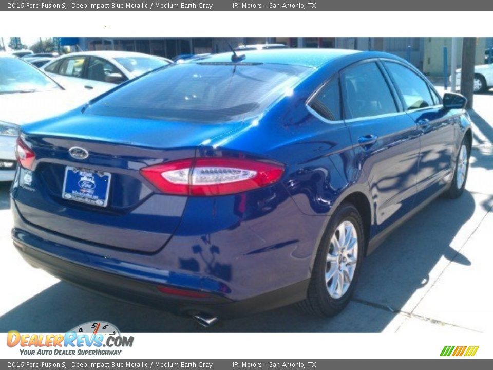 2016 Ford Fusion S Deep Impact Blue Metallic / Medium Earth Gray Photo #10