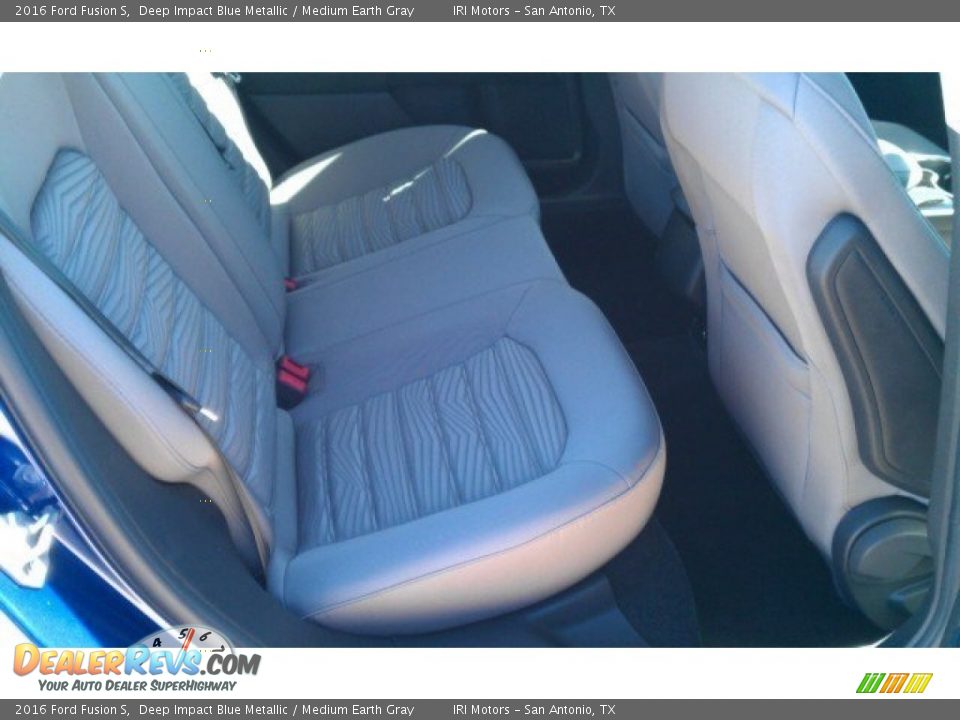 2016 Ford Fusion S Deep Impact Blue Metallic / Medium Earth Gray Photo #12
