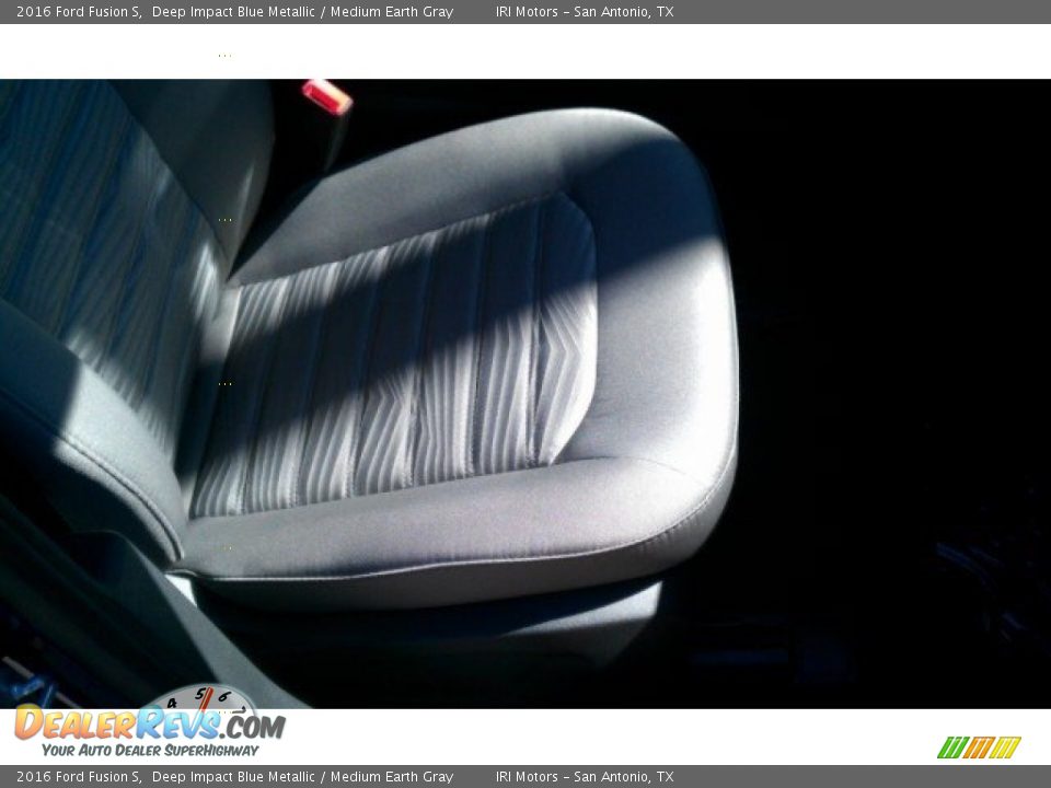 2016 Ford Fusion S Deep Impact Blue Metallic / Medium Earth Gray Photo #13