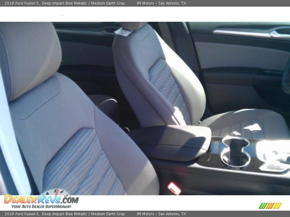2016 Ford Fusion S Deep Impact Blue Metallic / Medium Earth Gray Photo #14