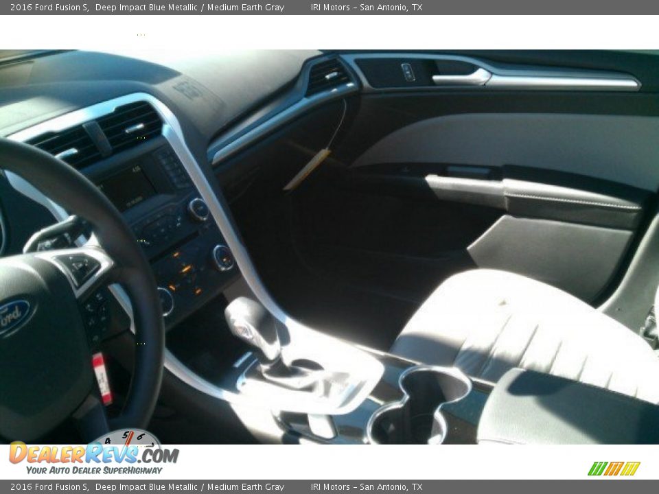 2016 Ford Fusion S Deep Impact Blue Metallic / Medium Earth Gray Photo #19
