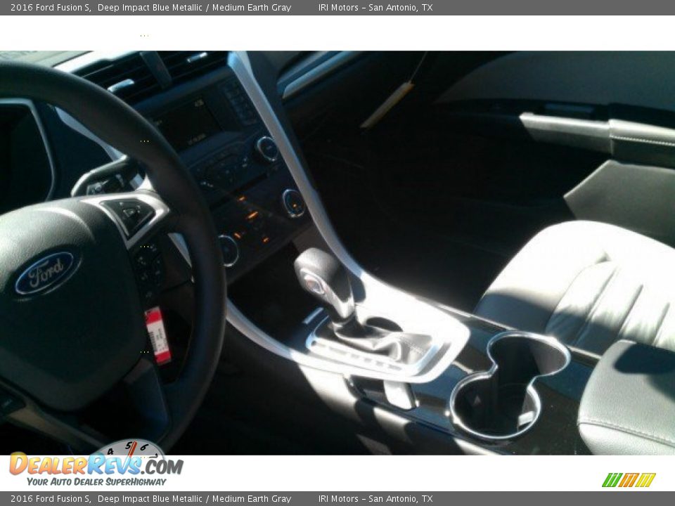 2016 Ford Fusion S Deep Impact Blue Metallic / Medium Earth Gray Photo #20