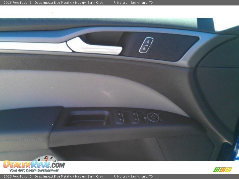 2016 Ford Fusion S Deep Impact Blue Metallic / Medium Earth Gray Photo #22