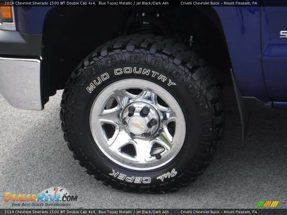 2014 Chevrolet Silverado 1500 WT Double Cab 4x4 Blue Topaz Metallic / Jet Black/Dark Ash Photo #3