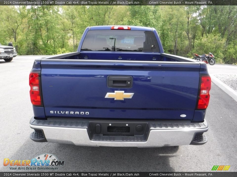 2014 Chevrolet Silverado 1500 WT Double Cab 4x4 Blue Topaz Metallic / Jet Black/Dark Ash Photo #10