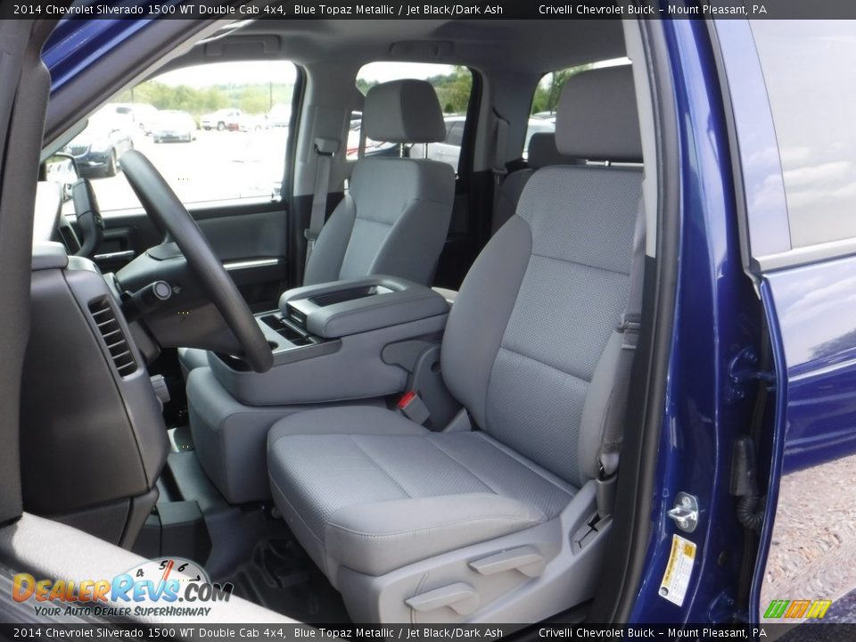 2014 Chevrolet Silverado 1500 WT Double Cab 4x4 Blue Topaz Metallic / Jet Black/Dark Ash Photo #16