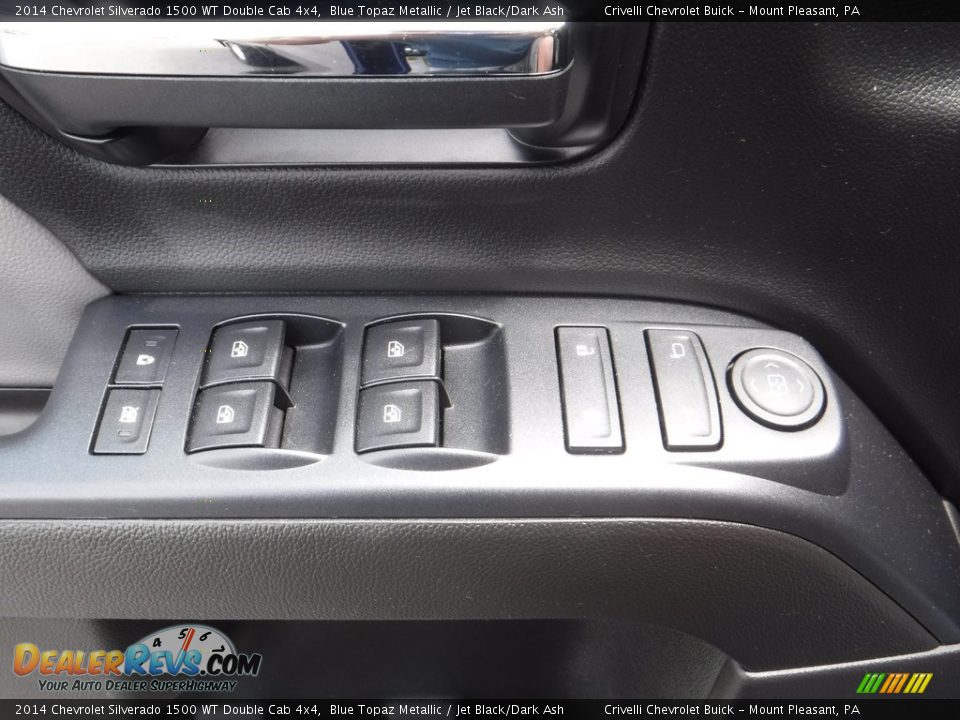 2014 Chevrolet Silverado 1500 WT Double Cab 4x4 Blue Topaz Metallic / Jet Black/Dark Ash Photo #19