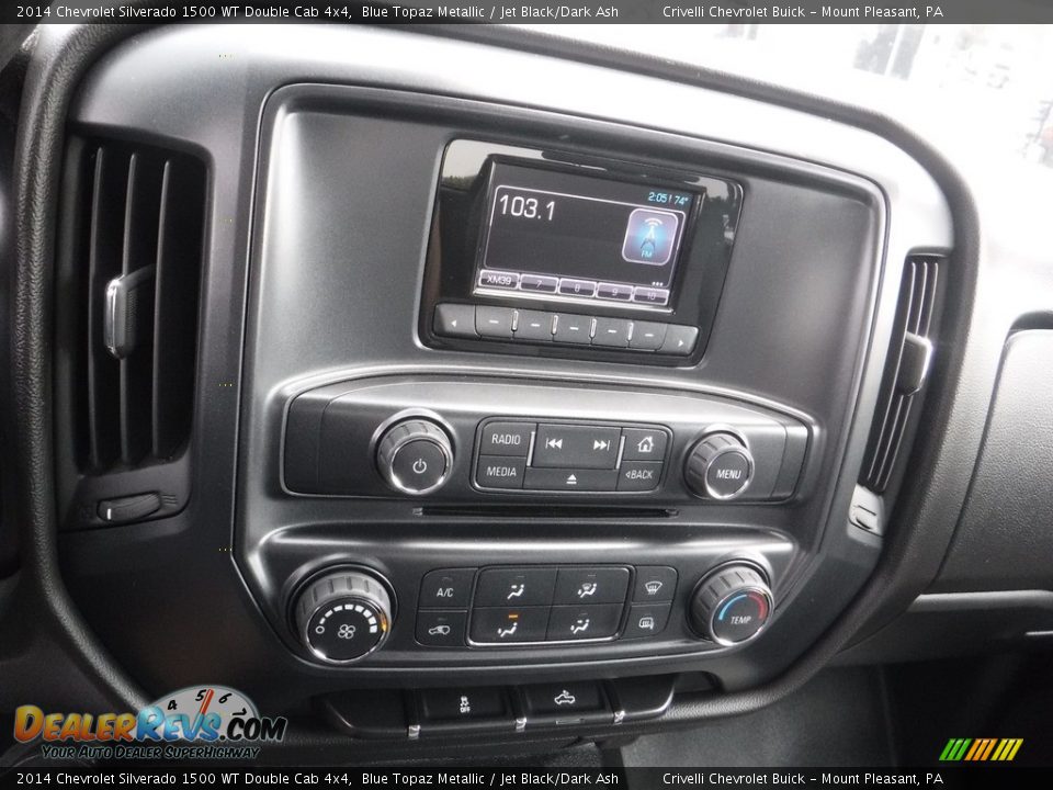 2014 Chevrolet Silverado 1500 WT Double Cab 4x4 Blue Topaz Metallic / Jet Black/Dark Ash Photo #22