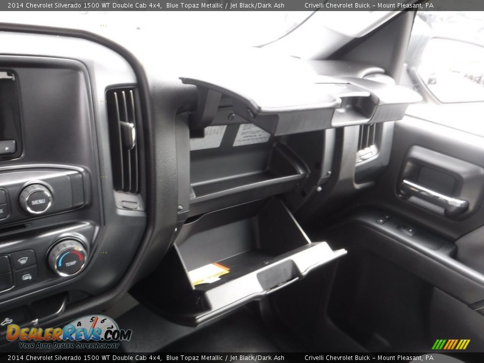 2014 Chevrolet Silverado 1500 WT Double Cab 4x4 Blue Topaz Metallic / Jet Black/Dark Ash Photo #26