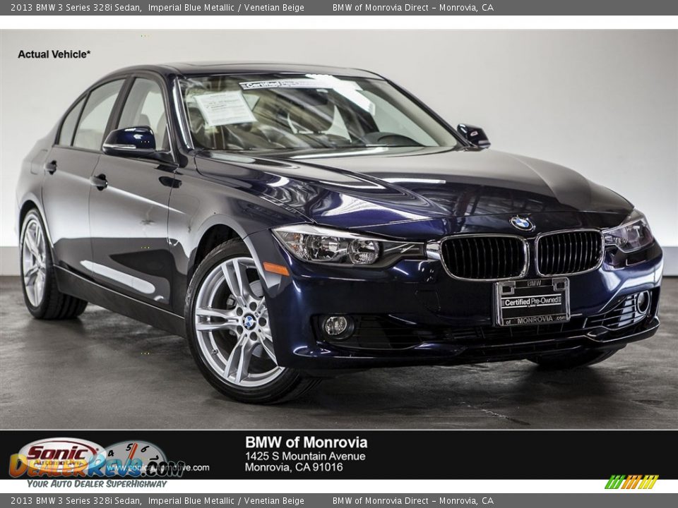2013 BMW 3 Series 328i Sedan Imperial Blue Metallic / Venetian Beige Photo #1