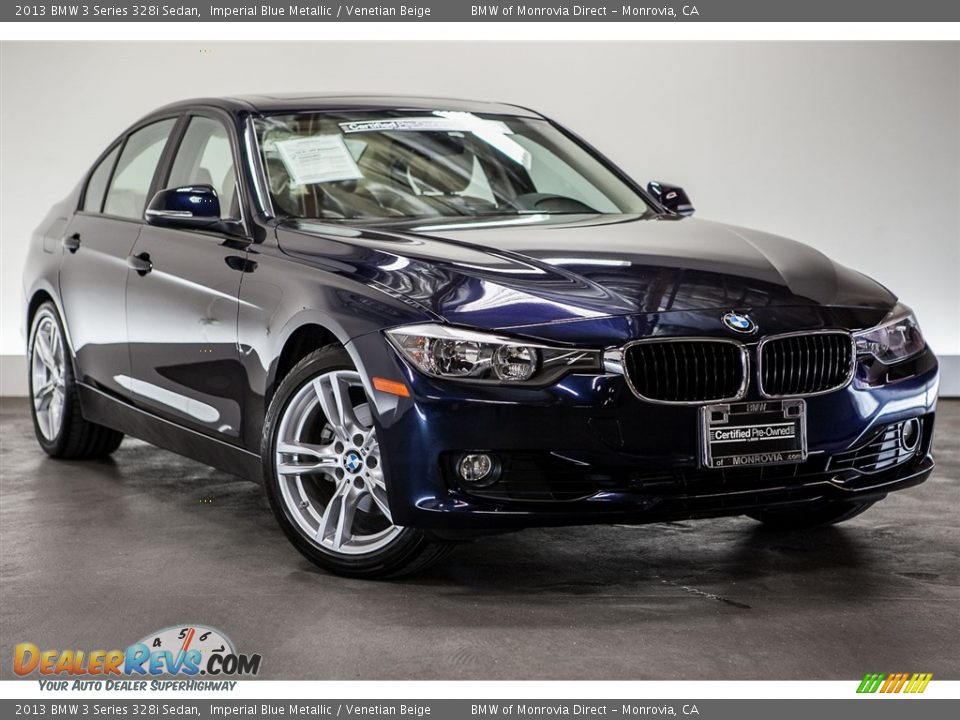 2013 BMW 3 Series 328i Sedan Imperial Blue Metallic / Venetian Beige Photo #12