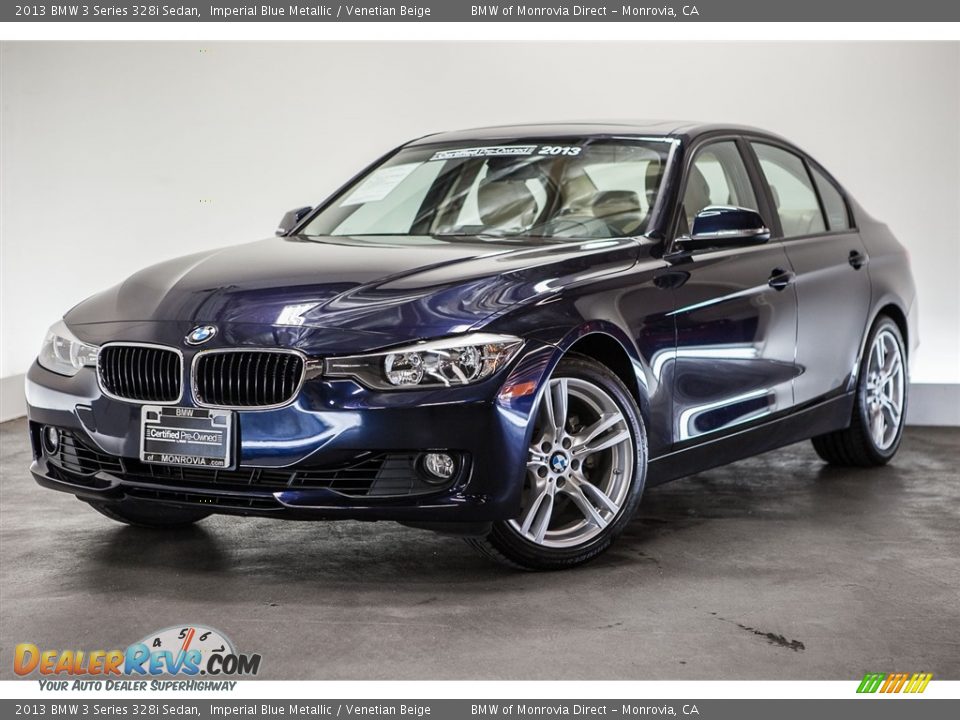 2013 BMW 3 Series 328i Sedan Imperial Blue Metallic / Venetian Beige Photo #13