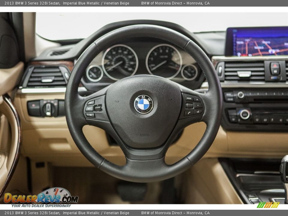 2013 BMW 3 Series 328i Sedan Imperial Blue Metallic / Venetian Beige Photo #16