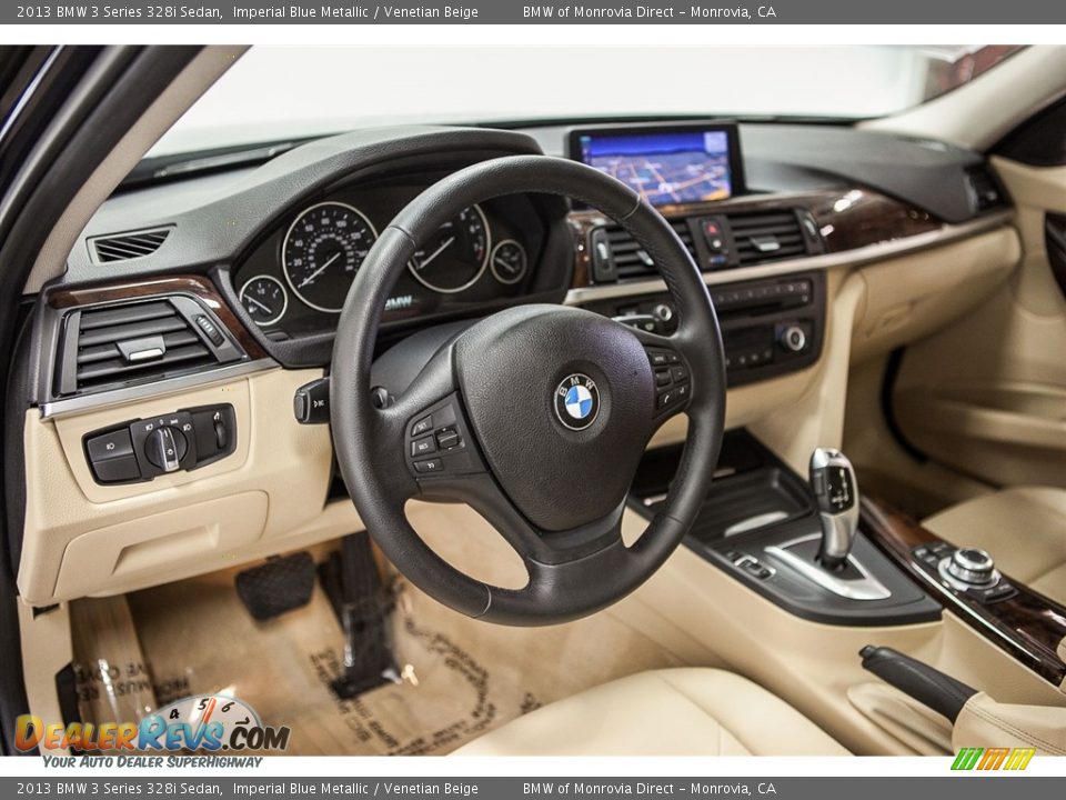 2013 BMW 3 Series 328i Sedan Imperial Blue Metallic / Venetian Beige Photo #19