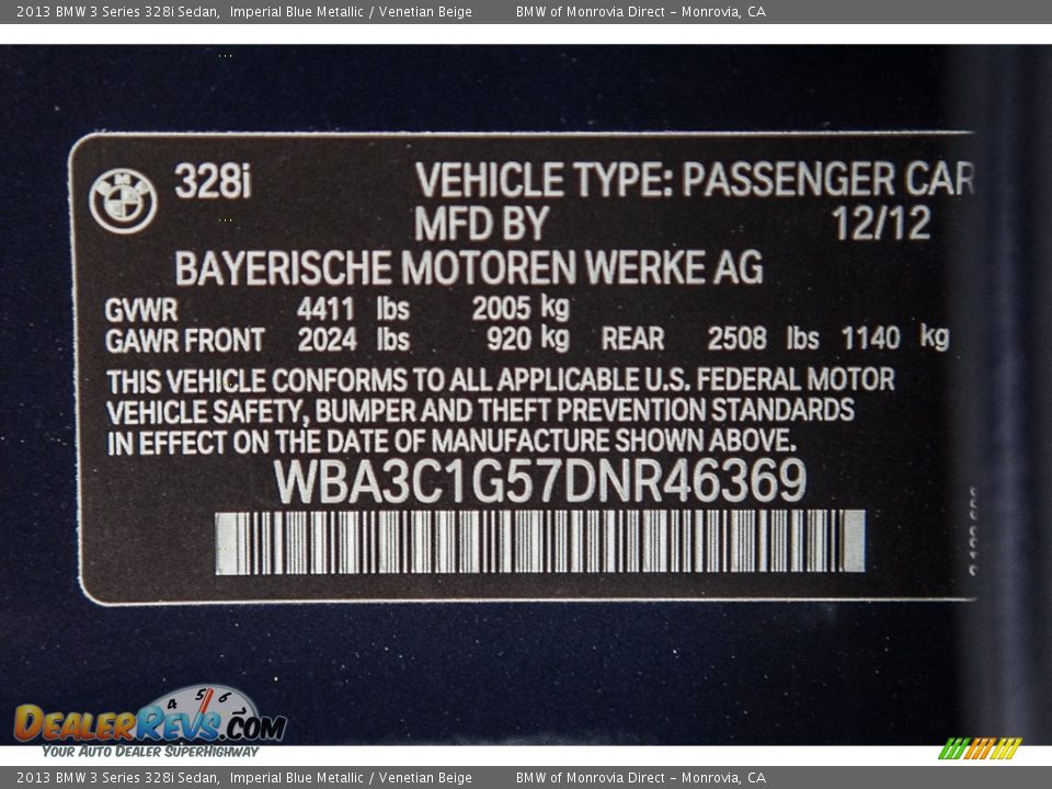 2013 BMW 3 Series 328i Sedan Imperial Blue Metallic / Venetian Beige Photo #21