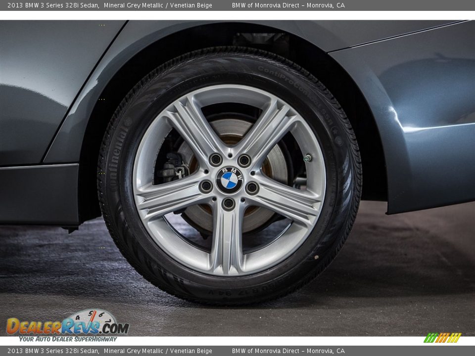 2013 BMW 3 Series 328i Sedan Mineral Grey Metallic / Venetian Beige Photo #8