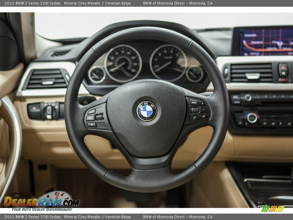 2013 BMW 3 Series 328i Sedan Mineral Grey Metallic / Venetian Beige Photo #16