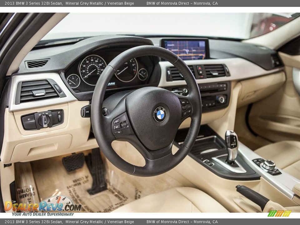 2013 BMW 3 Series 328i Sedan Mineral Grey Metallic / Venetian Beige Photo #19