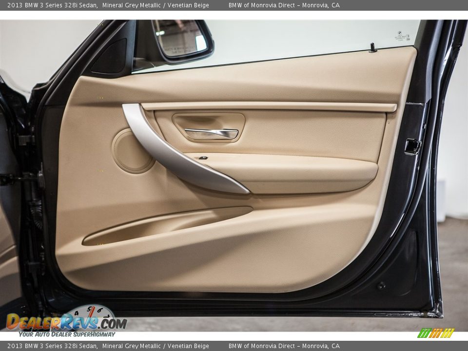 2013 BMW 3 Series 328i Sedan Mineral Grey Metallic / Venetian Beige Photo #25