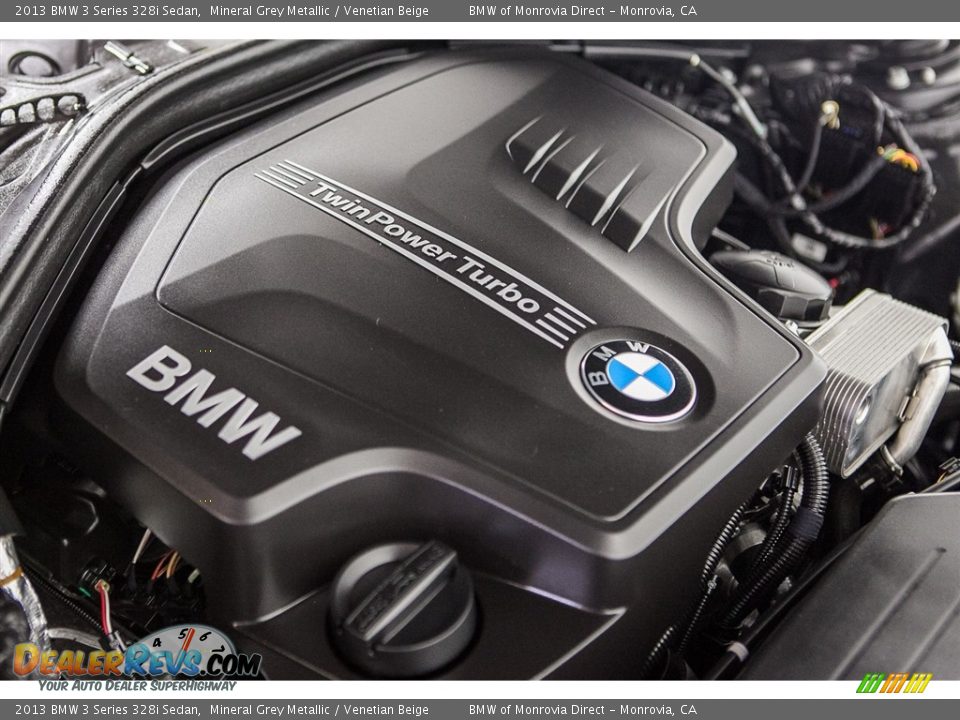 2013 BMW 3 Series 328i Sedan Mineral Grey Metallic / Venetian Beige Photo #26