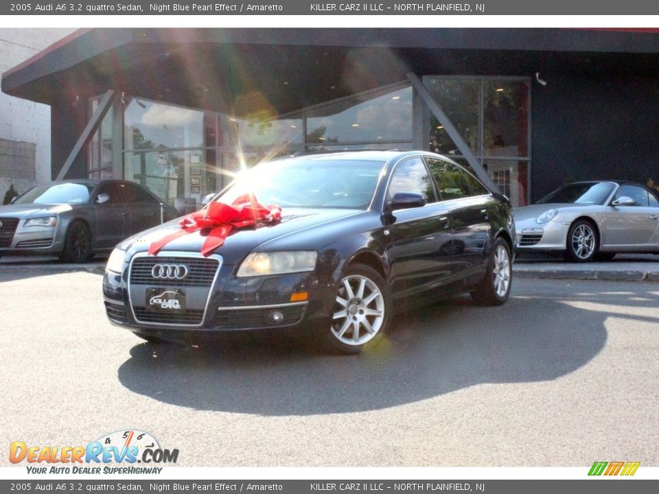 2005 Audi A6 3.2 quattro Sedan Night Blue Pearl Effect / Amaretto Photo #3