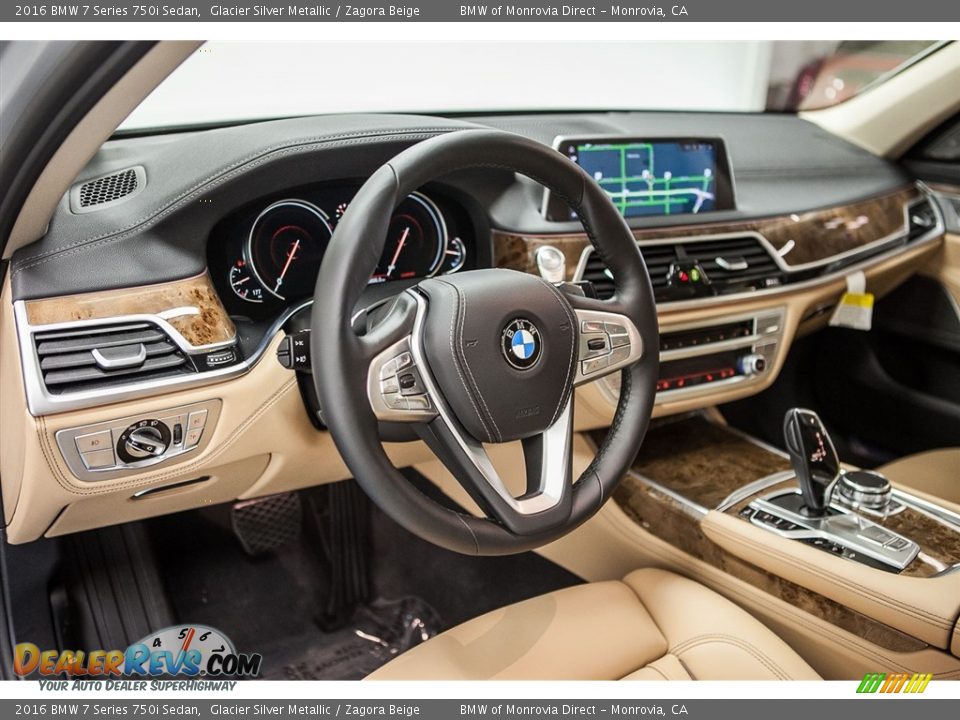 Zagora Beige Interior - 2016 BMW 7 Series 750i Sedan Photo #6
