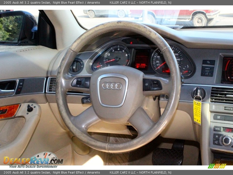 2005 Audi A6 3.2 quattro Sedan Night Blue Pearl Effect / Amaretto Photo #32