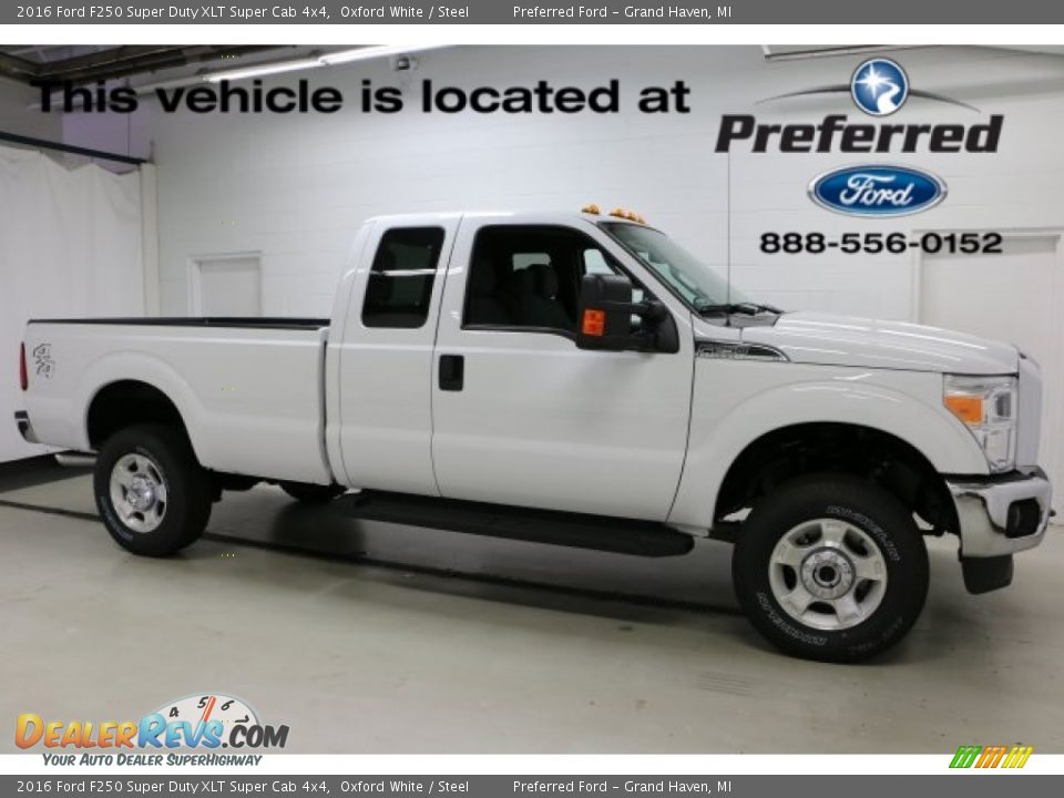 2016 Ford F250 Super Duty XLT Super Cab 4x4 Oxford White / Steel Photo #1