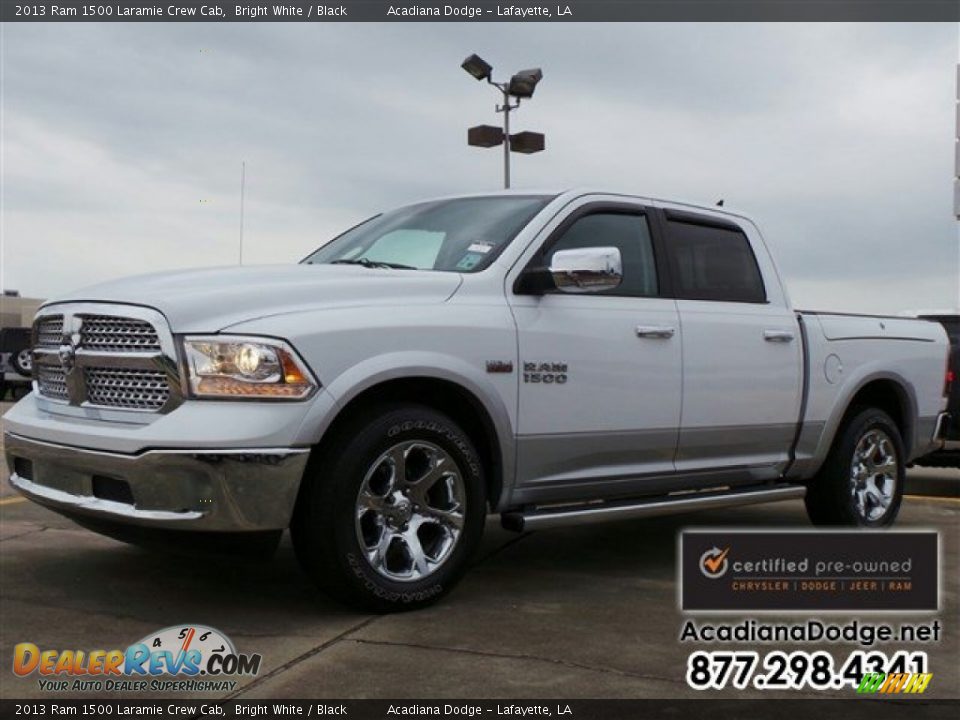 2013 Ram 1500 Laramie Crew Cab Bright White / Black Photo #1