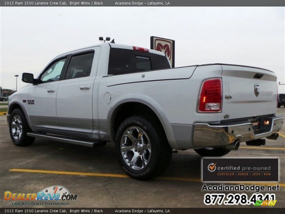 2013 Ram 1500 Laramie Crew Cab Bright White / Black Photo #5