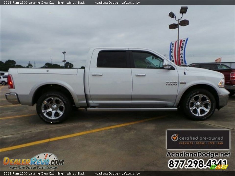 2013 Ram 1500 Laramie Crew Cab Bright White / Black Photo #9