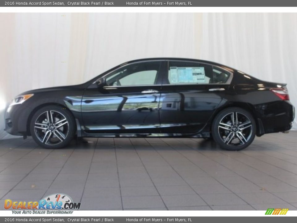 2016 Honda Accord Sport Sedan Crystal Black Pearl / Black Photo #5