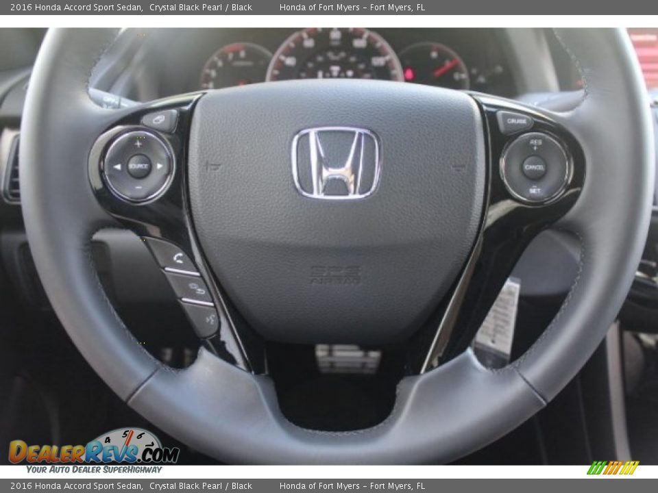 2016 Honda Accord Sport Sedan Crystal Black Pearl / Black Photo #12
