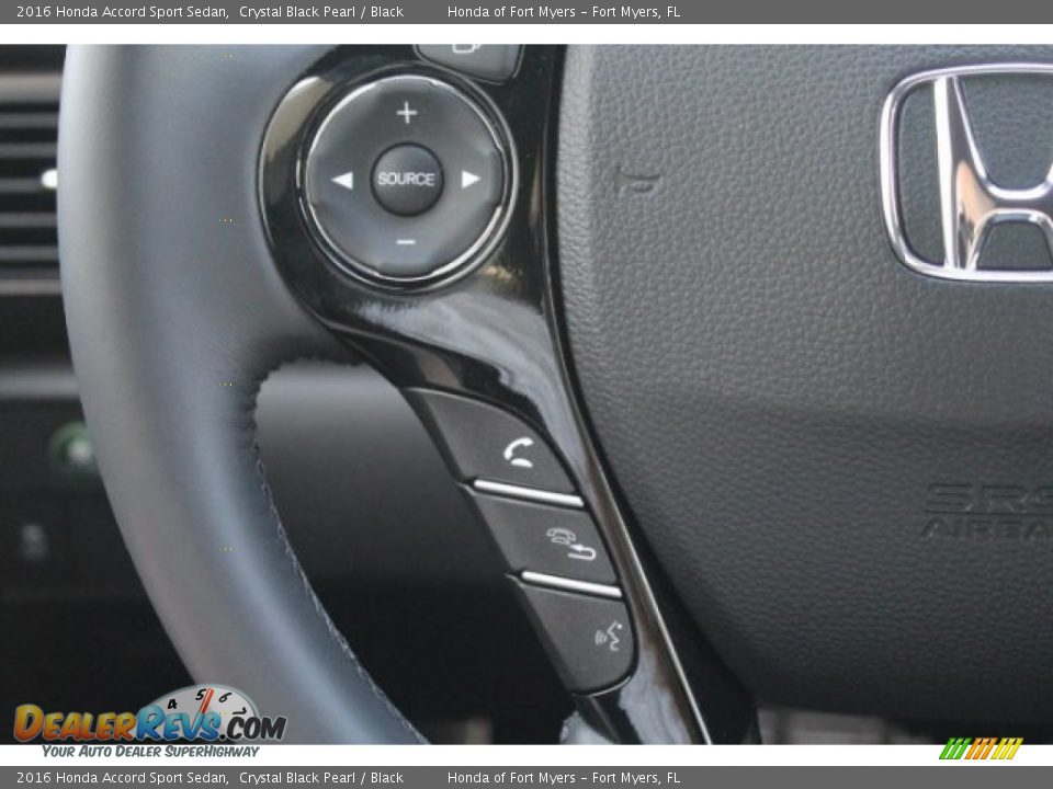 2016 Honda Accord Sport Sedan Crystal Black Pearl / Black Photo #13
