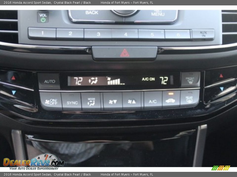 2016 Honda Accord Sport Sedan Crystal Black Pearl / Black Photo #19