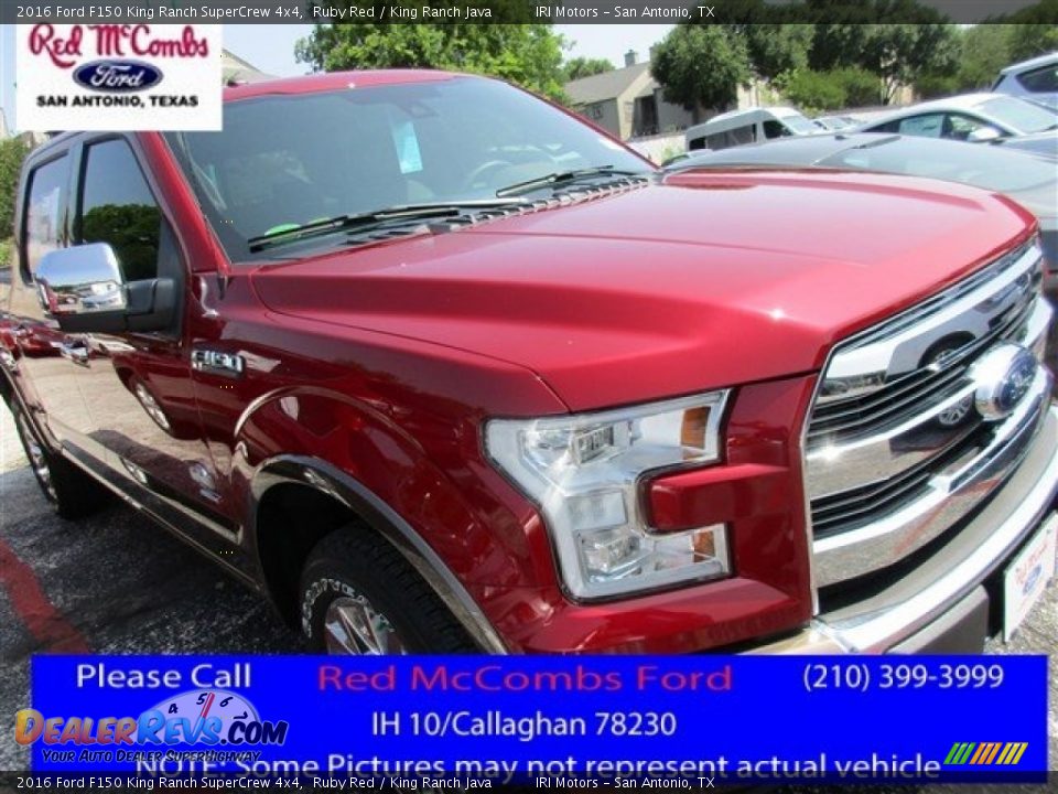 2016 Ford F150 King Ranch SuperCrew 4x4 Ruby Red / King Ranch Java Photo #1