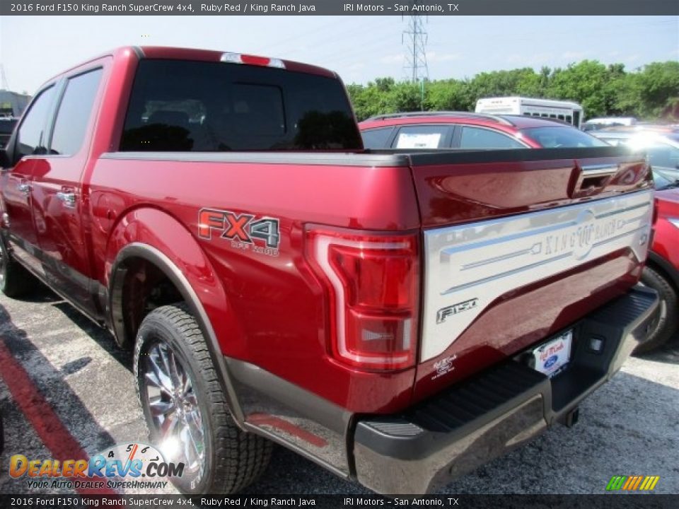 2016 Ford F150 King Ranch SuperCrew 4x4 Ruby Red / King Ranch Java Photo #6