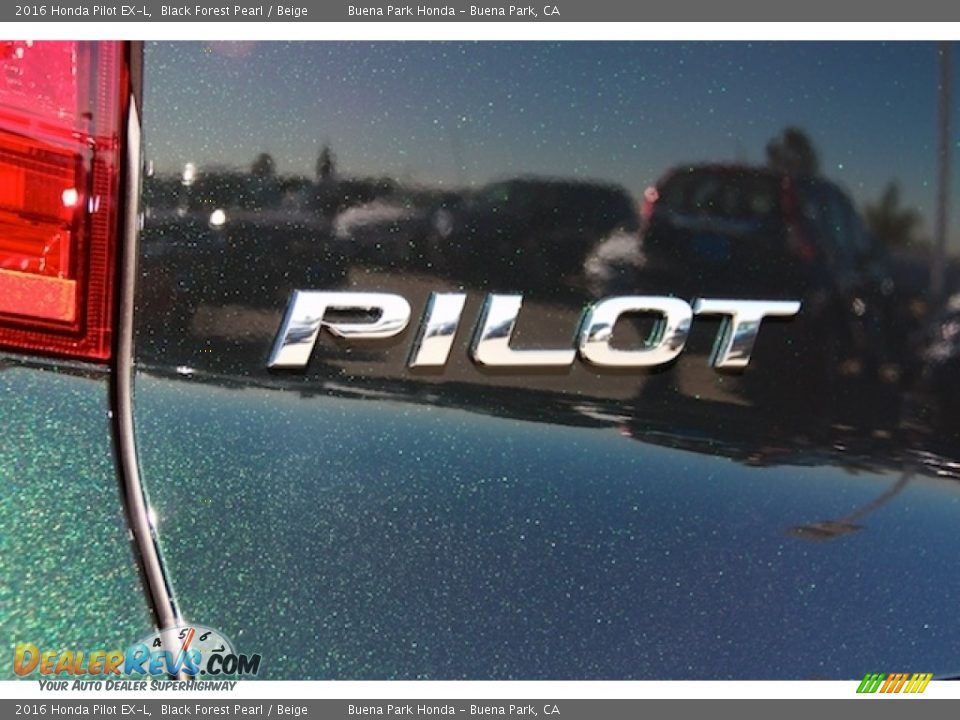 2016 Honda Pilot EX-L Black Forest Pearl / Beige Photo #3