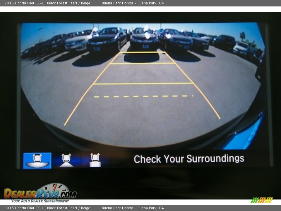 2016 Honda Pilot EX-L Black Forest Pearl / Beige Photo #6