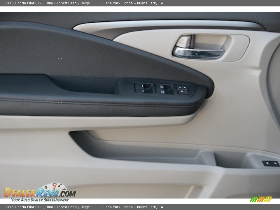 2016 Honda Pilot EX-L Black Forest Pearl / Beige Photo #8
