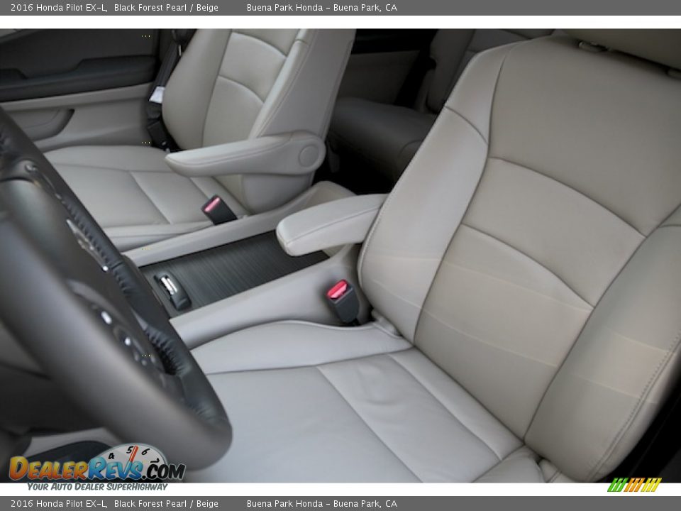 2016 Honda Pilot EX-L Black Forest Pearl / Beige Photo #11