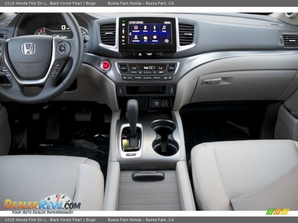 2016 Honda Pilot EX-L Black Forest Pearl / Beige Photo #13