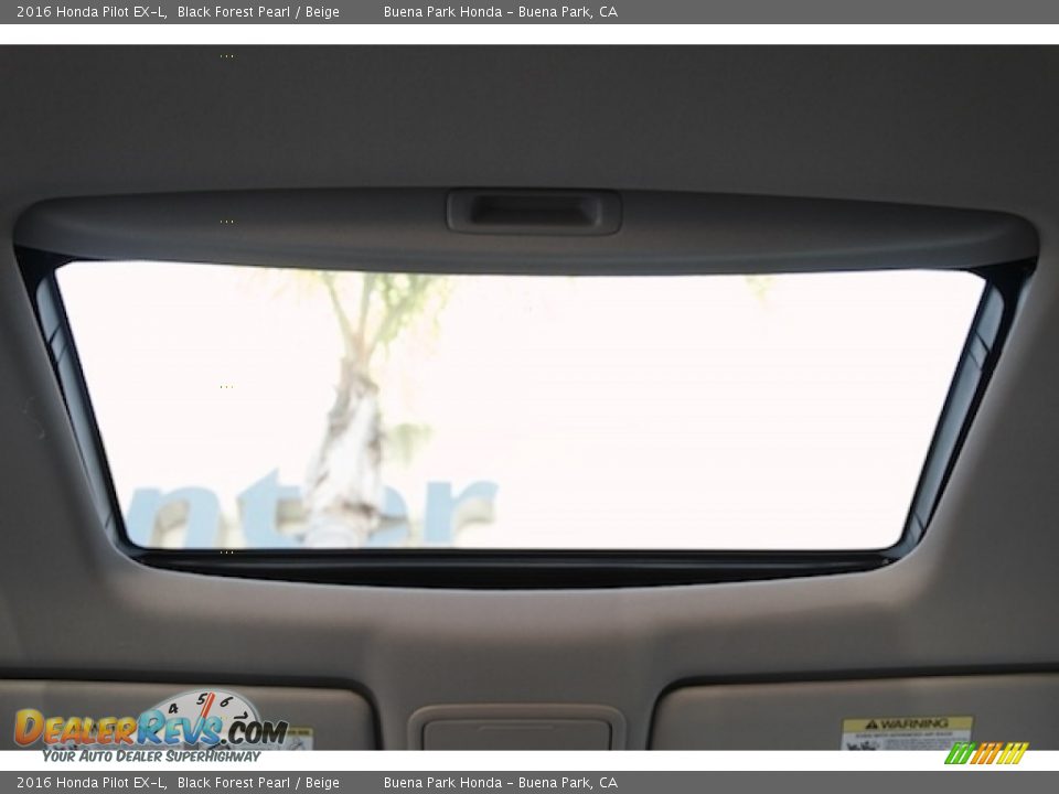 2016 Honda Pilot EX-L Black Forest Pearl / Beige Photo #14