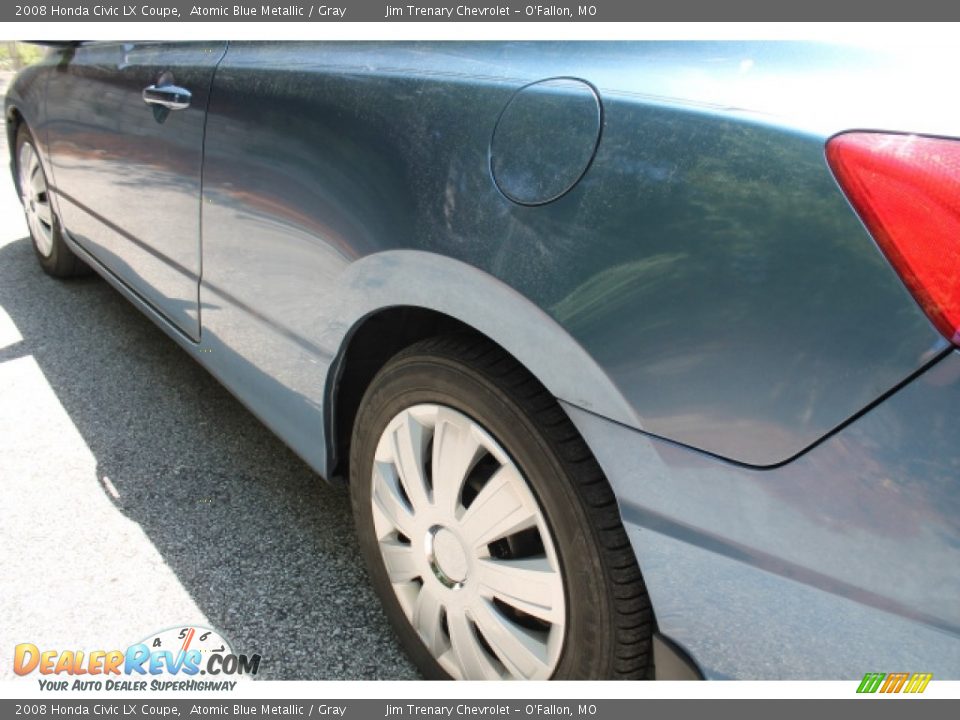 2008 Honda Civic LX Coupe Atomic Blue Metallic / Gray Photo #4