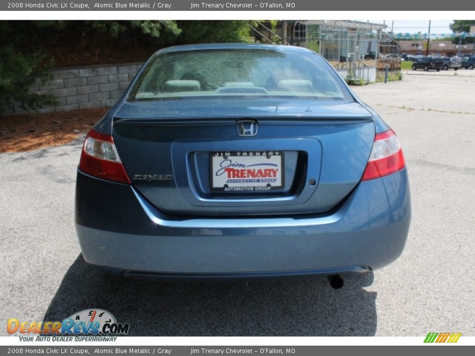 2008 Honda Civic LX Coupe Atomic Blue Metallic / Gray Photo #6