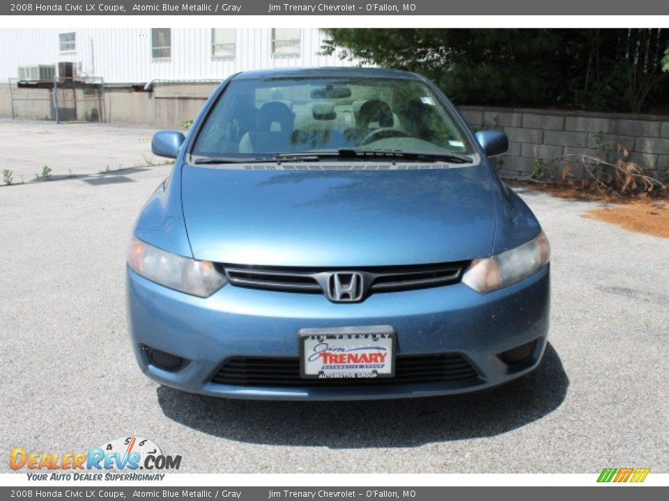 2008 Honda Civic LX Coupe Atomic Blue Metallic / Gray Photo #8