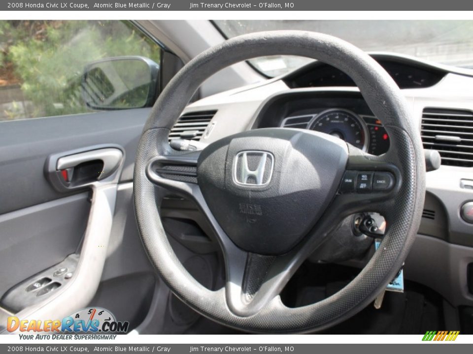 2008 Honda Civic LX Coupe Atomic Blue Metallic / Gray Photo #11