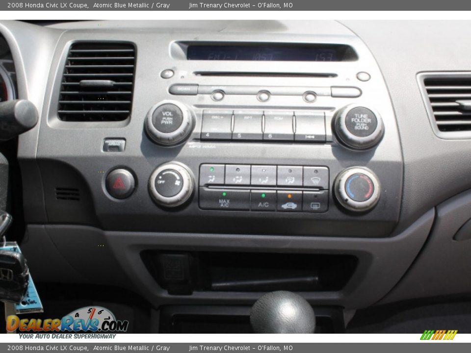 2008 Honda Civic LX Coupe Atomic Blue Metallic / Gray Photo #12