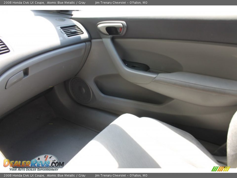 2008 Honda Civic LX Coupe Atomic Blue Metallic / Gray Photo #13